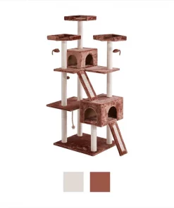 Frisco 72-in Large Base Faux Fur Cat Tree & Condo -Pet Food Gear Shop 101809 PT5. SY630 V1584453202