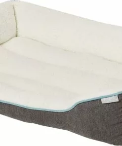 Frisco Sherpa Rectangular Bolster Dog Bed, Gray -Pet Food Gear Shop 129483 PT2. SY630 V1566334964