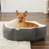 Frisco Sherpa Hexagon Bolster Cat & Dog Bed -Pet Food Gear Shop 144813 MAIN. SY630 V1566936169