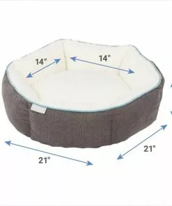 Frisco Sherpa Hexagon Bolster Cat & Dog Bed -Pet Food Gear Shop 144813 PT1. SY630 V1635534998