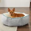 Frisco Sherpa Hexagon Bolster Cat & Dog Bed -Pet Food Gear Shop 144814 MAIN. SY630 V1566936149