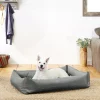 Frisco Rectangular Bolster Dog Bed w/Removable Cover, Dark Gray -Pet Food Gear Shop 144865 MAIN. SY630 V1566404860