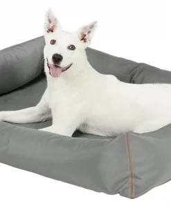 Frisco Rectangular Bolster Dog Bed w/Removable Cover, Dark Gray -Pet Food Gear Shop 144865 PT4. SY630 V1578443251