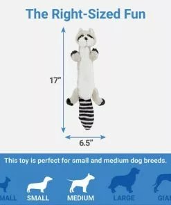 Frisco Skinny Plush Squeaking Raccoon Dog Toy -Pet Food Gear Shop 147045 PT2. SY630 V1539205484