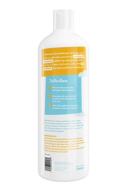 Frisco 2-in-1 Dog & Cat Shampoo & Conditioner, Clean Scent 4 Frisco 2-in-1 Dog & Cat Shampoo & Conditioner, Clean Scent - Image 2