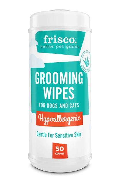 Frisco Hypoallergenic Waterless Grooming Wipes with Aloe for Dogs & Cats, Unscented, 50 count 3 Frisco Hypoallergenic Waterless Grooming Wipes with Aloe for Dogs & Cats, Unscented, 50 count