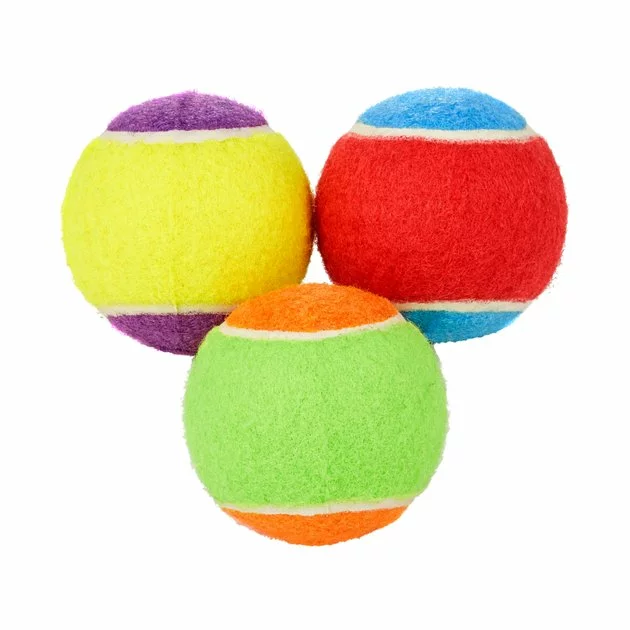 Frisco Fetch Squeaking Colorful Tennis Ball Dog Toy, 3-Pack 3 Frisco Fetch Squeaking Colorful Tennis Ball Dog Toy, 3-Pack