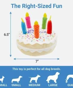 Frisco Plush Squeaking Birthday Cake Dog Toy 7 Frisco Plush Squeaking Birthday Cake Dog Toy -Pet Food Gear Shop 162839 PT1. SY630 V1568207219