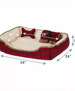 Frisco Buffalo Check Cuddler Pet Bed & Gift Set 10 Frisco Buffalo Check Cuddler Pet Bed & Gift Set -Pet Food Gear Shop 165333 PT2. SY630 V1578440339