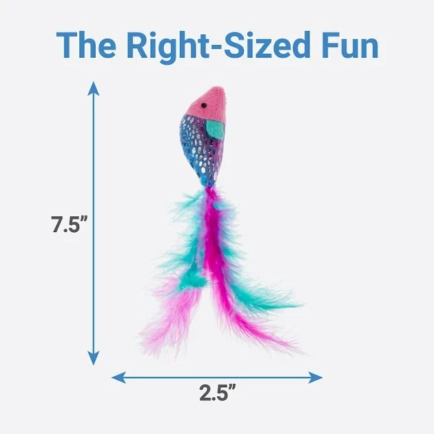 Frisco Sparkle Fish Cat Toy with Catnip, 2-Pack 4 Frisco Sparkle Fish Cat Toy with Catnip, 2-Pack - Image 2