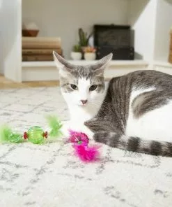 Frisco Paw & Play Feather Ball Cat Toy -Pet Food Gear Shop 166378 PT2. SY630 V1573665199