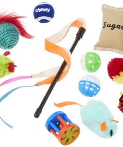 Frisco Plush, Teaser & Ball Variety Pack Cat Toy with Catnip, 12 count