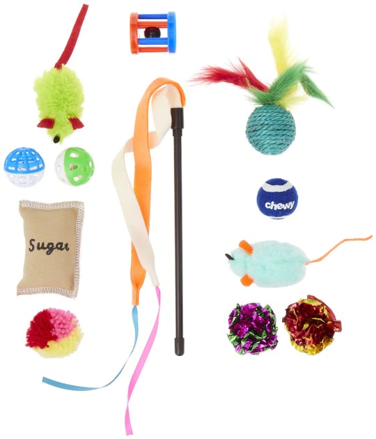 Frisco Plush, Teaser & Ball Variety Pack Cat Toy with Catnip, 12 count 4 Frisco Plush, Teaser & Ball Variety Pack Cat Toy with Catnip, 12 count - Image 2