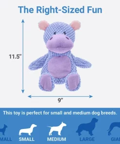 Frisco Textured Plush Squeaking Hippo Dog Toy -Pet Food Gear Shop 174697 PT1. SY630 V1574719130