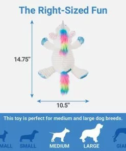 Frisco Corduroy Plush Squeaking Unicorn Dog Toy -Pet Food Gear Shop 174701 PT1. SY630 V1574719132