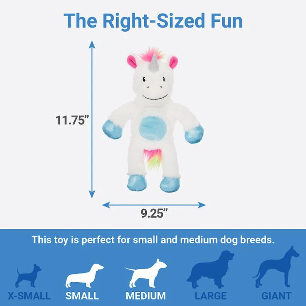 Frisco Plush with Inside Rope Squeaking Unicorn Dog Toy 4 Frisco Plush with Inside Rope Squeaking Unicorn Dog Toy - Image 2