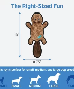 Frisco Flat Plush Squeaking Beaver Dog Toy -Pet Food Gear Shop 174729 PT1. SY630 V1589221280