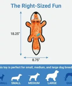 Frisco Flat Plush Squeaking Fox Dog Toy -Pet Food Gear Shop 174733 PT1. SY630 V1589221501