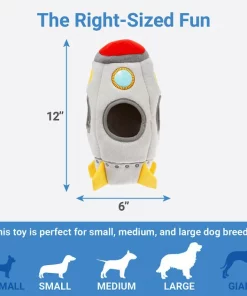 Frisco Hide & Seek Plush Rocket Ship Puzzle Dog Toy -Pet Food Gear Shop 174753 PT1. SY630 V1574718782