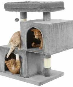 Frisco 33-in Faux Fur Cat Tree & Condo -Pet Food Gear Shop 180389 PT4. SY630 V1584453144