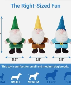 Frisco Mythical Mates Gnome Plush Squeaking Dog Toy -Pet Food Gear Shop 204507 PT1. SY630 V1587474444