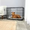 Frisco Heavy Duty Fold & Carry Double Door Collapsible Wire Dog Crate & Mat Kit