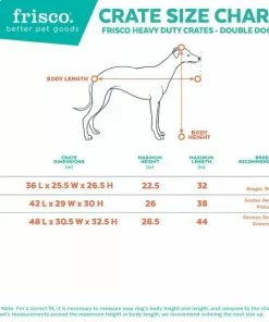 Frisco Heavy Duty Fold & Carry Double Door Collapsible Wire Dog Crate & Mat Kit -Pet Food Gear Shop 212616 PT2. SY630 V1596031576