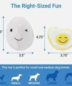 Frisco Plush Squeaking 2-in-1 Tearable Egg & Yolk Dog Toy -Pet Food Gear Shop 213789 PT1. SY630 V1597156255