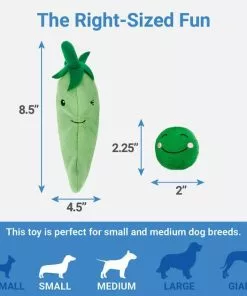 Frisco Plush Squeaking 2-in-1 Tearable Peapod & Peas Dog Toy -Pet Food Gear Shop 213791 PT1. SY630 V1597156268