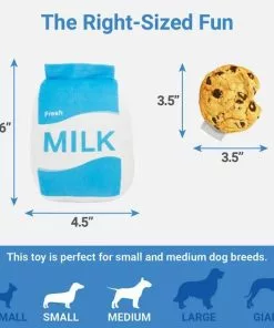 Frisco Plush Cookie & Milk Dog Toy, 2-pack -Pet Food Gear Shop 213810 PT1. SY630 V1597156253
