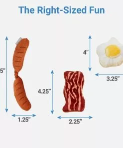Frisco Plush Bacon, Egg, & Sausage Cat Toy with Catnip 5 Frisco Plush Bacon, Egg, & Sausage Cat Toy with Catnip -Pet Food Gear Shop 213906 PT1. SY630 V1597156854