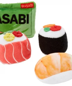 Frisco Plush Sushi Cat Toy with Catnip, Small, 4 count