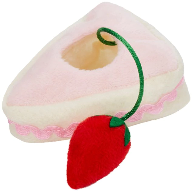Frisco Plush Strawberry & Cake Dangly Cat Toy with Catnip 3 Frisco Plush Strawberry & Cake Dangly Cat Toy with Catnip