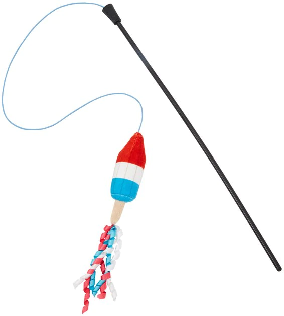 Frisco Americana Popsicle Teaser Cat Toy with Catnip 3 Frisco Americana Popsicle Teaser Cat Toy with Catnip