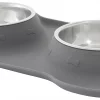 Frisco Double Stainless Steel Pet Bowl with Silicone Mat -Pet Food Gear Shop 215988 MAIN. SY630 V1591020070