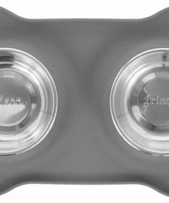 Frisco Double Stainless Steel Pet Bowl with Silicone Mat -Pet Food Gear Shop 215988 PT3. SY630 V1591020077