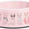 Frisco Pink Cute Cats Melamine Cat Bowl, 1.5 Cup -Pet Food Gear Shop 216043 MAIN. SY630 V1591020677