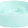 Frisco Fish Shaped Ridges Slow Feed Bowl, Light Blue, 1.25 cups