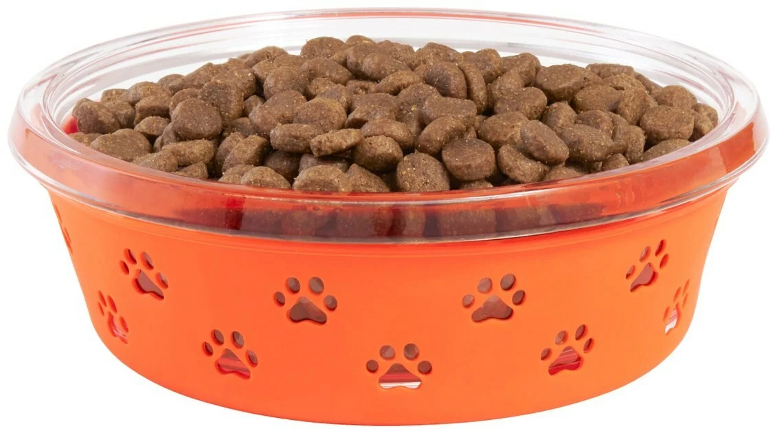 Frisco Paw Design Glass Bowl with Silicone Sleeve, 3 Cups 5 Frisco Paw Design Glass Bowl with Silicone Sleeve, 3 Cups - Image 3