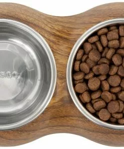 Frisco Double Stainless Steel Bowl, Wood Design, 0.75 Cup 13 Frisco Double Stainless Steel Bowl, Wood Design, 0.75 Cup -Pet Food Gear Shop 216068 PT4. SY630 V1591021017