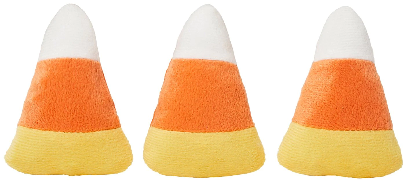 Frisco Halloween Candy Corn Plush Squeaky Dog Toy, 3 count 3 Frisco Halloween Candy Corn Plush Squeaky Dog Toy, 3 count