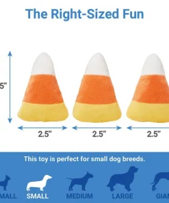 Frisco Halloween Candy Corn Plush Squeaky Dog Toy, 3 count 7 Frisco Halloween Candy Corn Plush Squeaky Dog Toy, 3 count -Pet Food Gear Shop 218619 PT1. SY630 V1599851170
