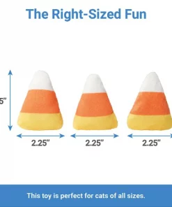 Frisco Halloween Candy Corn Plush Cat Toy with Catnip, 3 count -Pet Food Gear Shop 218645 PT1. SY630 V1599850860