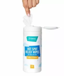 Frisco Hot Spot Relief Waterless Grooming Wipes with Colloidal Oatmeal for Dogs & Cats, 100 count -Pet Food Gear Shop 222163 PT3. SY630 V1599641169