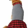 Frisco Plaid Dog & Cat Sweatshirt Dress