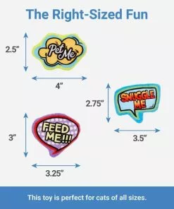 Frisco Retro Plush Comic Book Bubble Cat Toy with Catnip, 3 count -Pet Food Gear Shop 230272 PT1. SY630 V1602685887