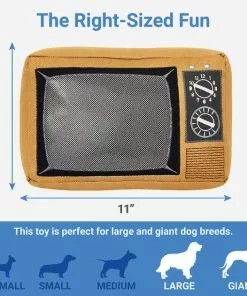 Frisco Retro Television Ballistic Nylon Plush Squeaky Dog Toy -Pet Food Gear Shop 230308 PT1. SY630 V1599945062