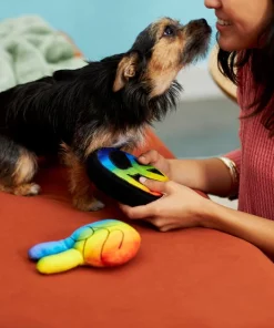 Frisco Retro Peace Sign Plush Squeaky Dog Toy -Pet Food Gear Shop 230351 PT3. SY630 V1601947341