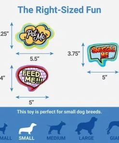 Frisco Retro Plush Squeaky Comic Book Bubble Dog Toy, 3 count -Pet Food Gear Shop 230353 PT1. SY630 V1602685875