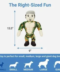 Frisco Retro Camo Hero Muscle Plush Squeaky Dog Toy -Pet Food Gear Shop 230375 PT1. SY630 V1599943559